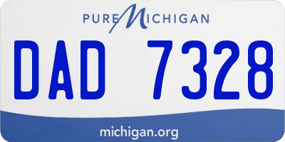MI license plate DAD7328