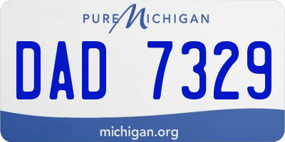 MI license plate DAD7329