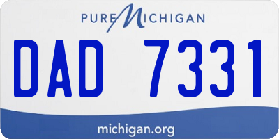 MI license plate DAD7331