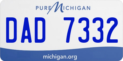 MI license plate DAD7332