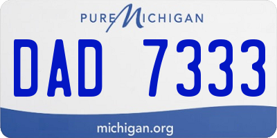 MI license plate DAD7333