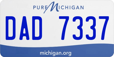 MI license plate DAD7337