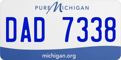 MI license plate DAD7338