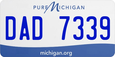 MI license plate DAD7339