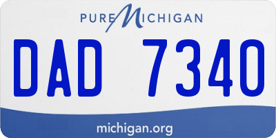 MI license plate DAD7340
