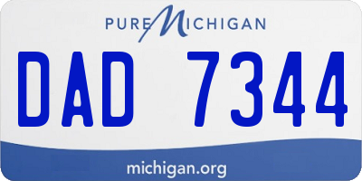 MI license plate DAD7344