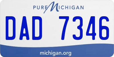 MI license plate DAD7346