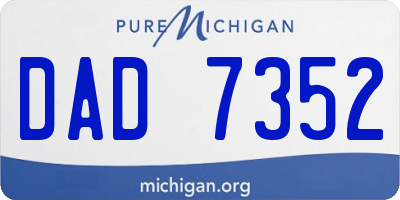 MI license plate DAD7352
