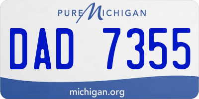 MI license plate DAD7355