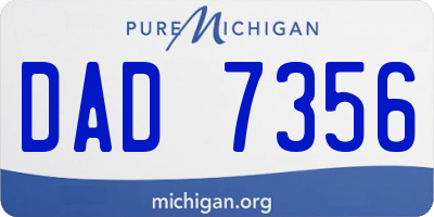 MI license plate DAD7356