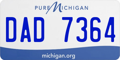 MI license plate DAD7364