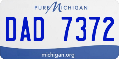 MI license plate DAD7372