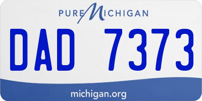 MI license plate DAD7373