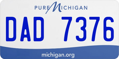 MI license plate DAD7376
