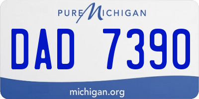 MI license plate DAD7390