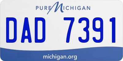 MI license plate DAD7391