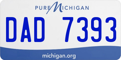 MI license plate DAD7393