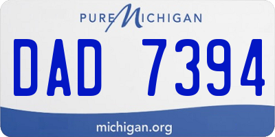 MI license plate DAD7394