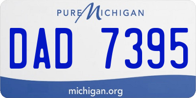 MI license plate DAD7395