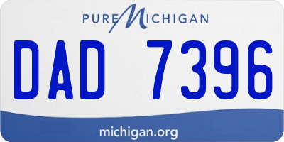 MI license plate DAD7396