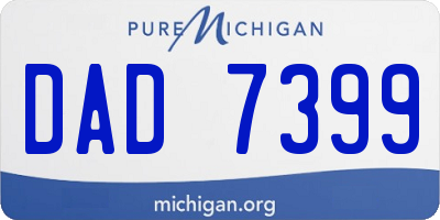 MI license plate DAD7399