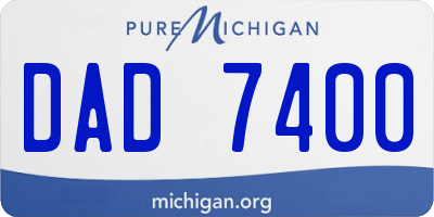 MI license plate DAD7400