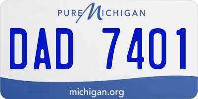 MI license plate DAD7401