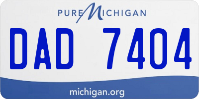MI license plate DAD7404