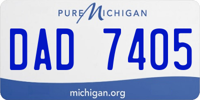 MI license plate DAD7405