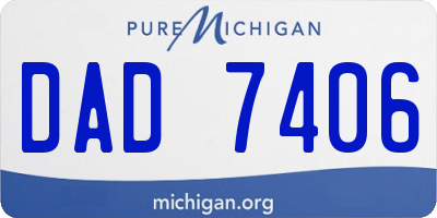MI license plate DAD7406