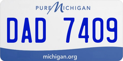 MI license plate DAD7409