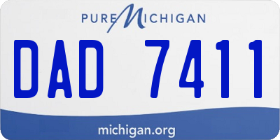 MI license plate DAD7411