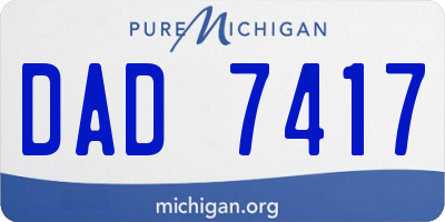 MI license plate DAD7417