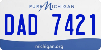 MI license plate DAD7421