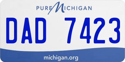 MI license plate DAD7423