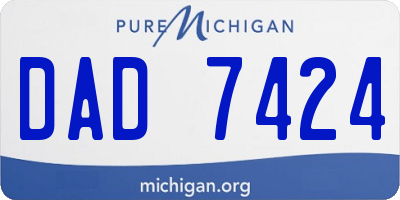 MI license plate DAD7424