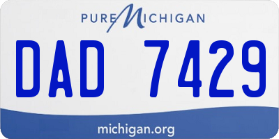 MI license plate DAD7429