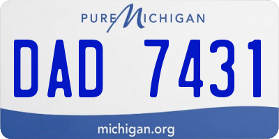 MI license plate DAD7431