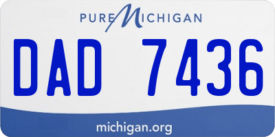 MI license plate DAD7436