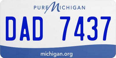 MI license plate DAD7437