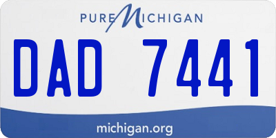 MI license plate DAD7441