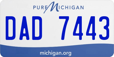 MI license plate DAD7443