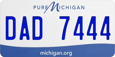 MI license plate DAD7444