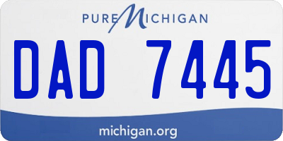 MI license plate DAD7445