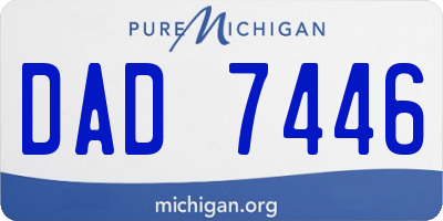 MI license plate DAD7446