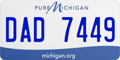MI license plate DAD7449