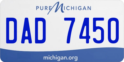 MI license plate DAD7450