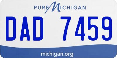 MI license plate DAD7459