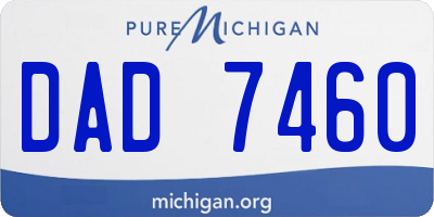 MI license plate DAD7460