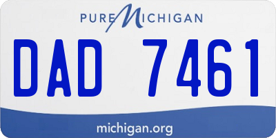 MI license plate DAD7461